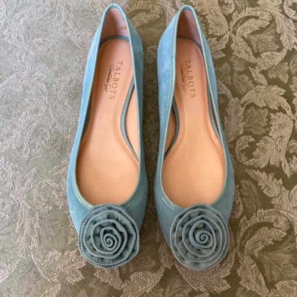Talbots Turquoise Suede Flats - Picture 1 of 10